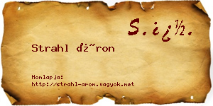 Strahl Áron névjegykártya